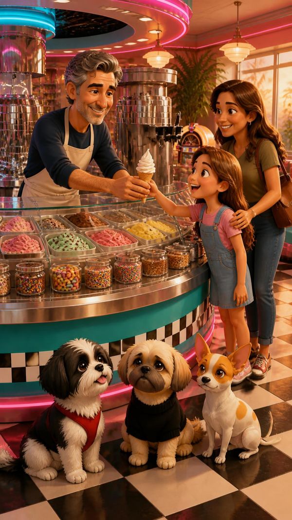 3D view: Ice cream and cereal bar